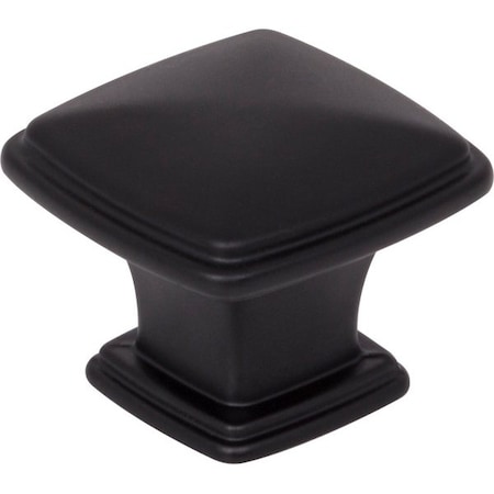 Jeffrey Alexander 1-3/16" Overall Length Matte Black Square Milan 1 Cabinet Knob 1091MB
